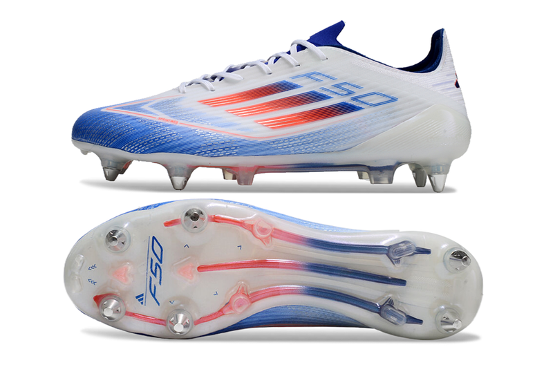 BOTA DE FUTBOL ADIDAS F50 SG ELITE LL - BLANCO/AZUL