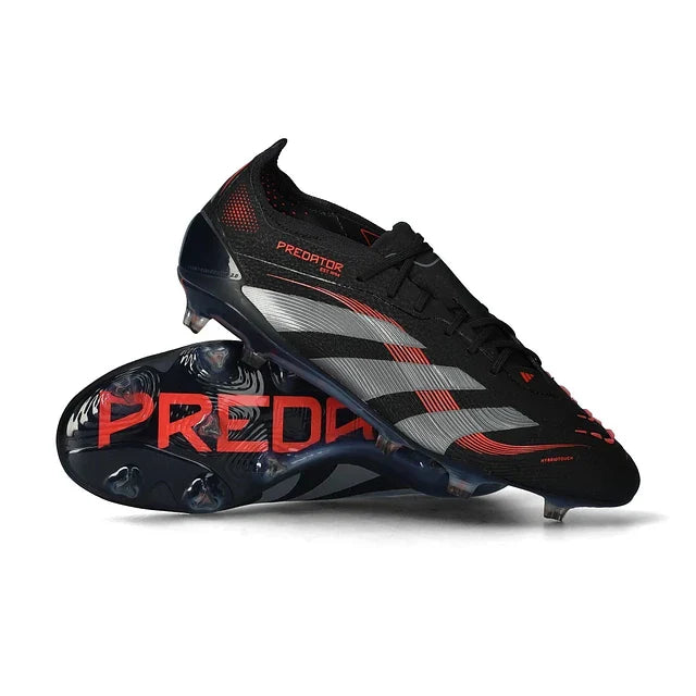 BOTA DE FUTBOL ADIDAS PREDATOR FG ELITE - NEGRO/ROJO - Stealth Pack