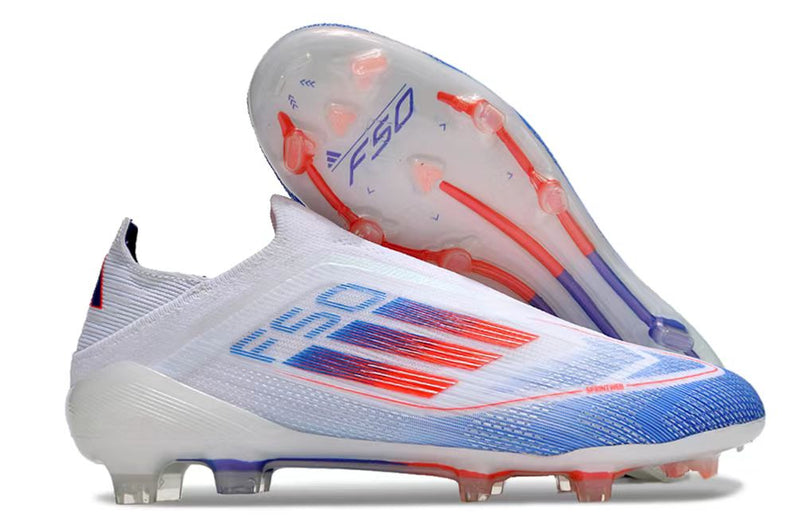 BOTA DE FUTBOL ADIDAS F50 ELITE FG - BLANCO/AZUL