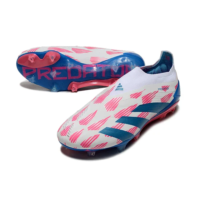 BOTA DE FUTBOL ADIDAS PREDATOR TONGUE FG ELITE - AZUL/ROSA