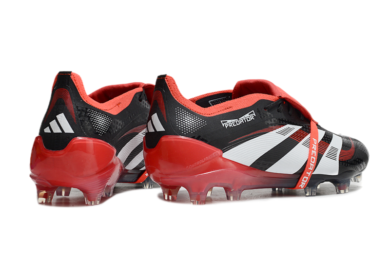 BOTA DE FUTBOL ADIDAS PREDATOR TONGUE FG ELITE - NEGRO/ROJO