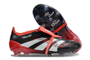 BOTA DE FUTBOL ADIDAS PREDATOR TONGUE FG ELITE - NEGRO/ROJO